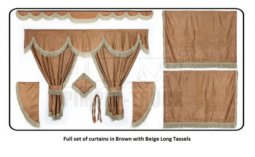 Truck curtains for daf brown - truck,