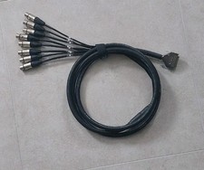 Neutrik 3m DB25 - 8x Female XLR Cable Sommer Mistral 8 Way Black 50cm Tails 