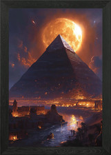 Egyptian Pyramids Framed Wall Art Poster Canvas Print Picture