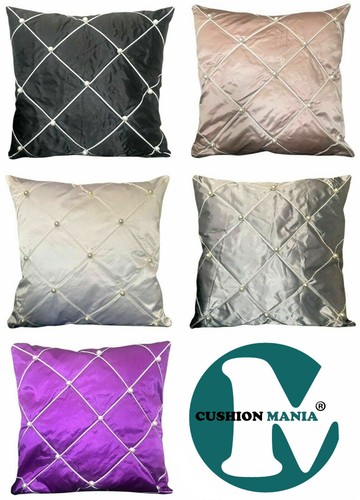 Chesterfield faux silk cushion - faux,