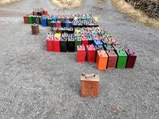 Vintage Petrol Jerry Can With Cap Shell Motor Spirit 