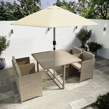 Rattan Garden Dining Set Seats