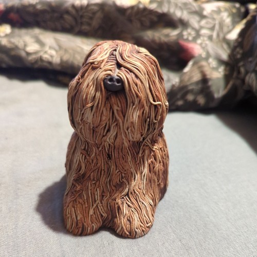 Vintage old english sheepdog - old,