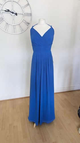 Cornflower blue chiffon maxi - blue,