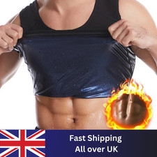 Men's Slimming Body Shaper Waist Trainer Sauna Gym Sweat Top Weight Loss T-Shirt