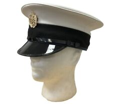 Genuine British Royal Air Force White Peaked Cap Military Dress Uniform Hat UK