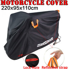 Large  Motorcycle Scooter Cover Outdoor UV Black For Vespa GTS Super 300 2022