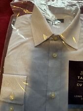 Tailor & Cutter men’s blue checked button up shirt 