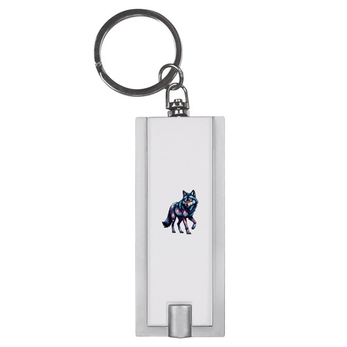 Galaxy wolf led keyring - wolf',