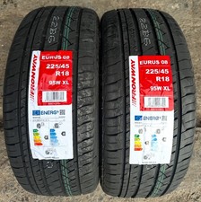 2x 225 45 18  BUDGET TYRES