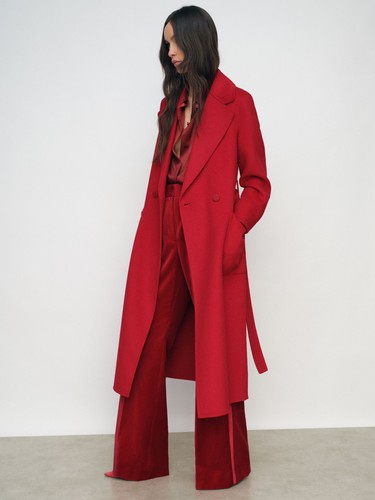 Reiss womens red wool blend - red,