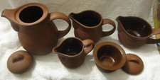 Kiln Craft Tableware coffee / T pot & lid, 3 different jugs, preserve jar & lid.