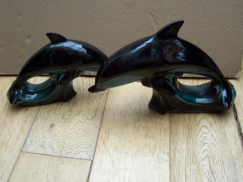Pair damaged vintage poole - damaged,