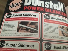 DUNSTALL POWER SILENCERS MOTORCYCLE MAGAZINE ARTICLE.