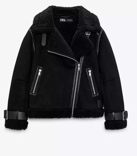 Zara double faced black - zara, double-faced