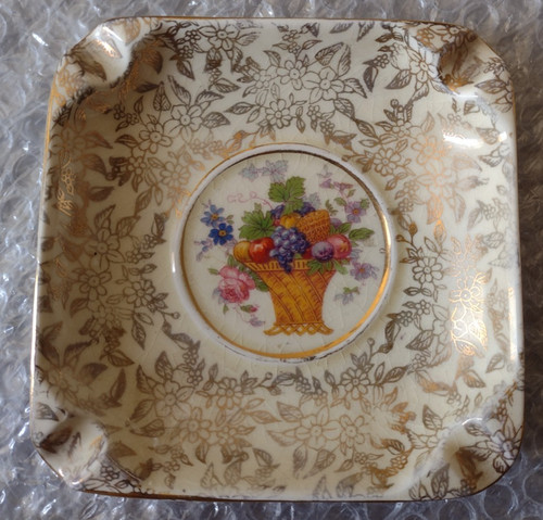Flower picture ashtray 11cm - flower, x