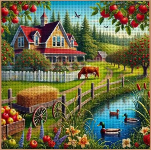 Printed cross stitch - stitch, kit