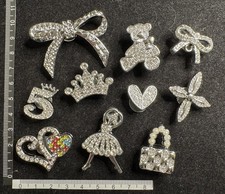 10pcs Silver Sparkling Ballet