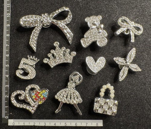 10pcs silver sparkling ballet - 10pcs,