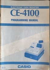 CASIO CE-4100  CASH REGISTER PROGRAMMING MANUAL. EPOS