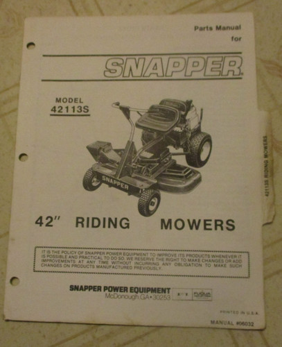 Snapper 42113s rear - 42113s,