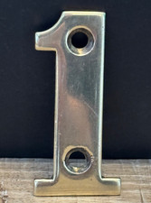 VINTAGE BRASS NUMBER 1 RECLAIMED