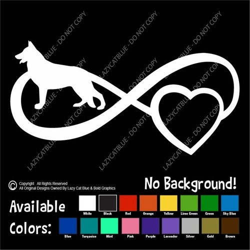 German shepherd infinity decal - shepherd,