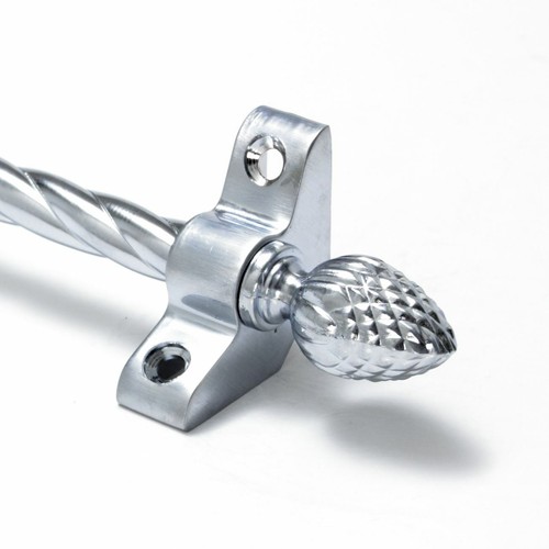 Satin chrome stair rods - chrome, 3/8"