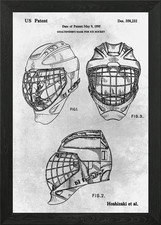 No265 Mask ice hockey Framed