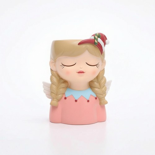 Girl bust planter tabletop - bust,