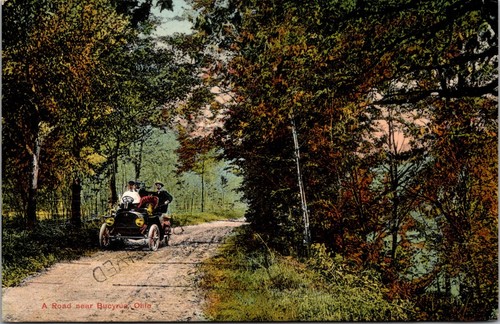 Vintage postcard road near - a,