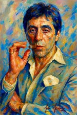 Mario Mendoza Oil Painting Print Canvas Al Pacino Movie Classic Cinema Art