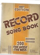 Record Song Book 99th Edition
