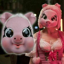 Cosplay Killing Eve Season 2 Villanel le Pink Pig Mask Halloween Masquerade Mask