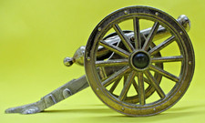 Vintage large Brass GR Cannon on Wheels