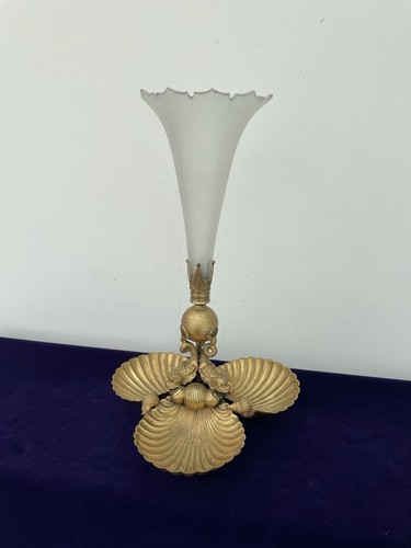 Vintage gilt metal - gilt, frosted