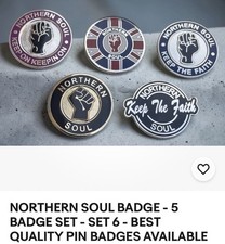 Northern Soul Pin Badges
