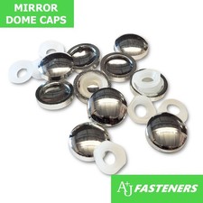 MIRROR SCREW CAPS CHROME DOME