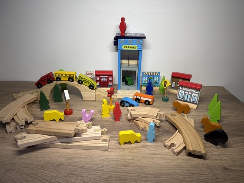 Wooden city railway train - wooden,