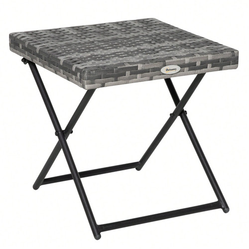 Outsunny folding square rattan - outsunny,