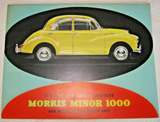MORRIS MINOR 1098cc SALOON, TRAV, BROCHURE #H&E62138. 12 PAGES FOLD OUT.
