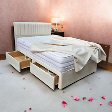 Ottoman Storage Drawers Divan Bed Soft Plush Gas Lift Up Frame Base 3FT 4FT6 5FT