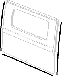 Tailgate body seal 3 - body, (3