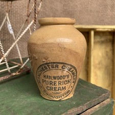 Vintage Advertising Jar - Hailwoods Cream Manchester - Antique Kitchenalia
