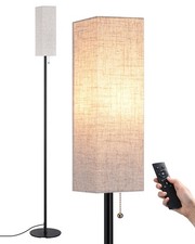 EDISHINE Floor Lamp, Standing Lamp with Square Linen Lampshade, Floor Lamps