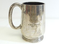 (ref288AM) 1971-1973 HMS Lincoln Silver Plated Tankard