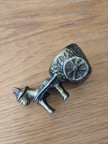 Vintage brass donkey and - brass,