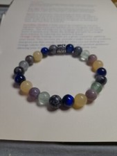 Anti-Anxiety and mood lifting 8mm Crystals Gemstone elasticated bracelet 