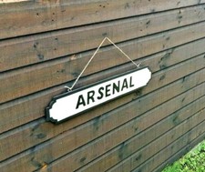 ARSENAL SIGN (HAND CARVED & PAINTED). MADE FROM WOOD