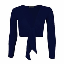 WOMENS PLAIN TIE KNOT SHRUG